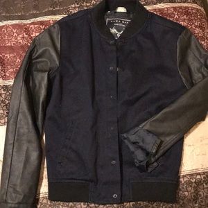 Zara Man Denim Couture Denim/Leather jacket